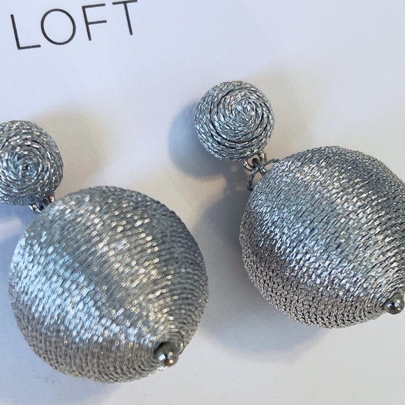 LOFT • Wrapped Ball Statement Earrings - Picture 2 of 7
